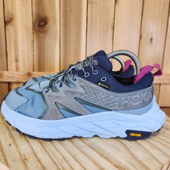 Hoka One One Shoes - Hoka One One Anacapa Low GTX Shoes Womens 8.5 Blue Gore-Tex Hiking NO INSOLE